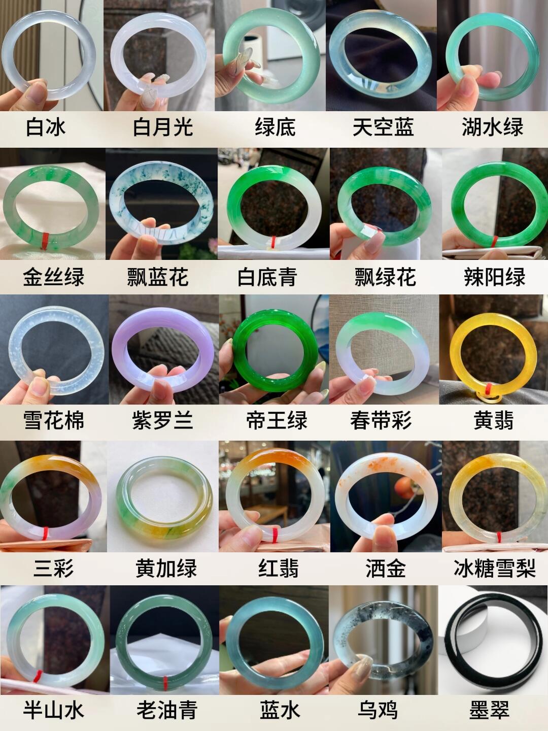 翡翠手鐲顏色分類大全Jadeite Bangle Color Guide: Every Shade Explained