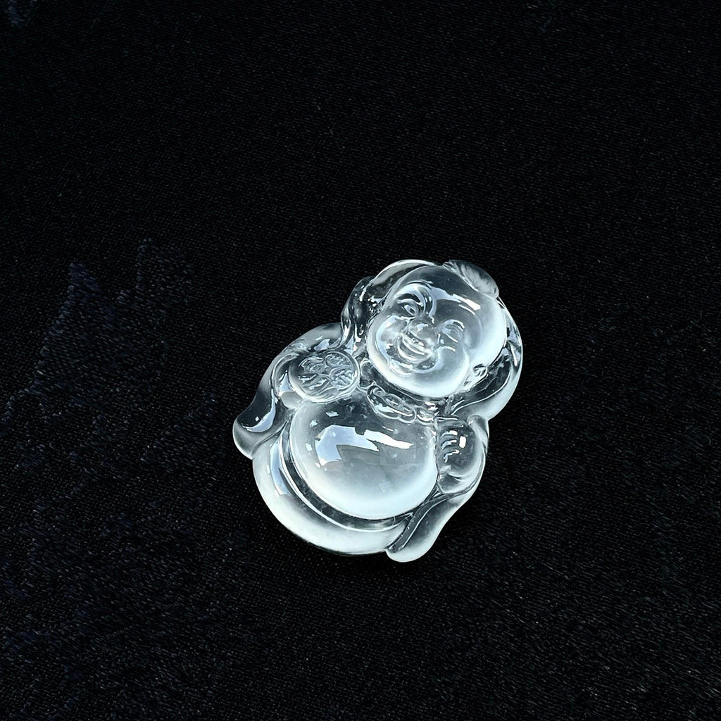 冰玻种无色翡翠宝宝佛（yc240368）
