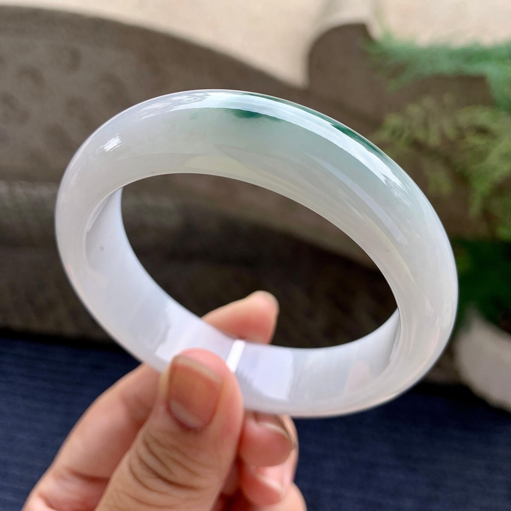 细糯种飘花宽版轮胎手镯（58mm）（yc233897）