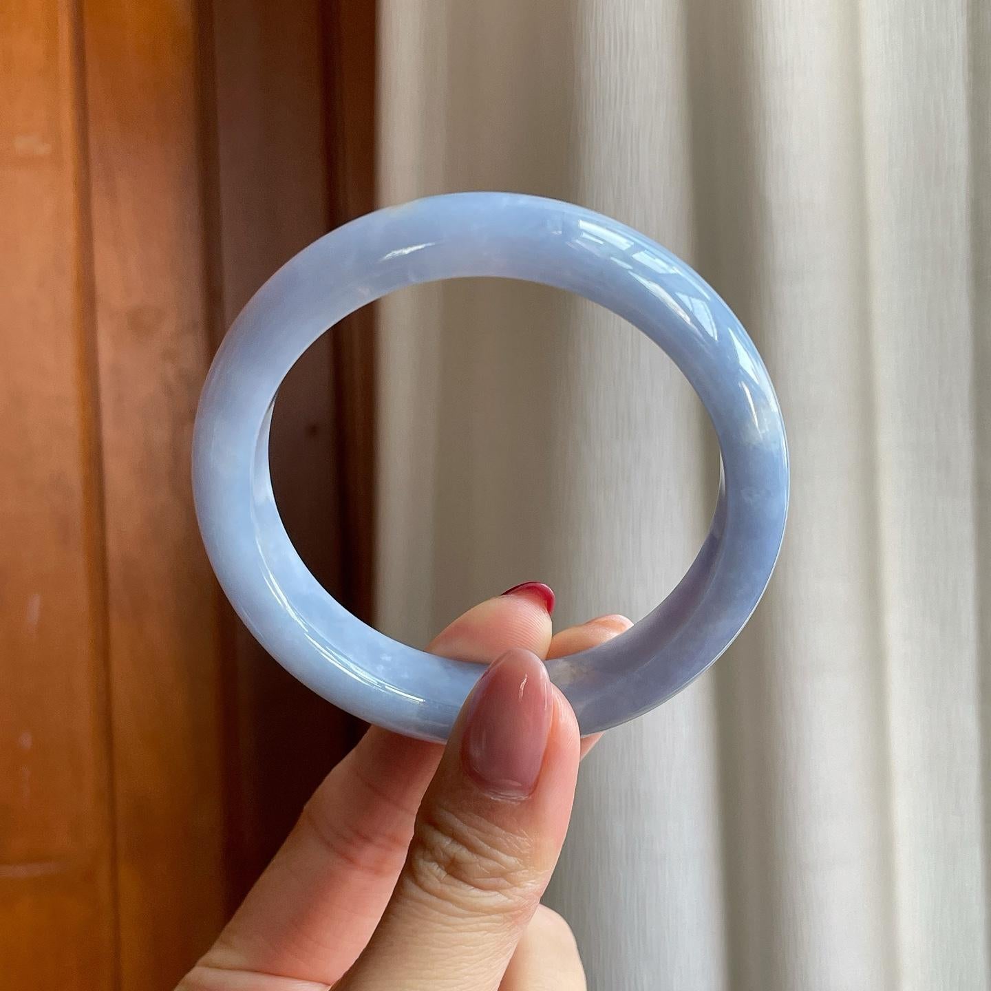 糯冰紫罗兰翡翠平安镯（56.8mm）（yc302431）