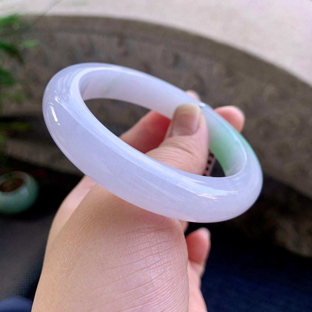 细糯种飘绿平安镯（57.6mm）（yc264528）