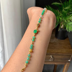 18k金糯冰种多彩手链（yc231061）