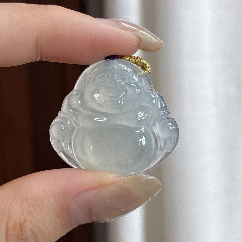 冰种白月光玉佛挂件 天然缅甸A货翡翠（yc469413）