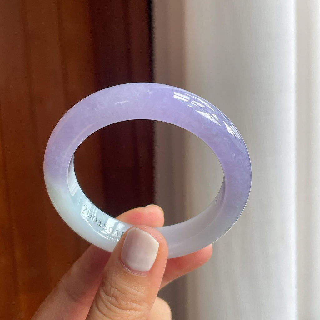 糯冰紫罗兰翡翠平安镯（50.3mm）（yc249156）
