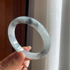糯冰乌鸡翡翠平安镯(60.6mm)（yc413663）