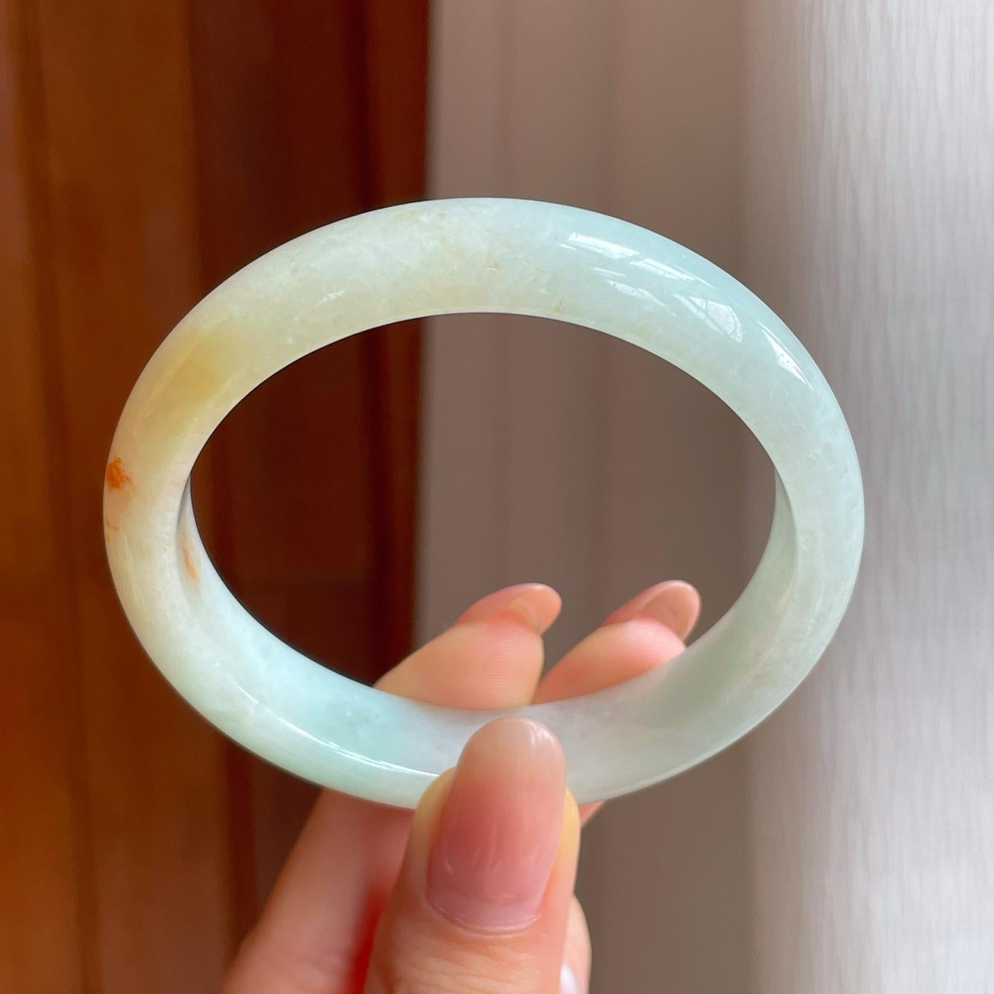 糯冰黄翡翡翠贵妃镯（53.4mm)（yc350478）