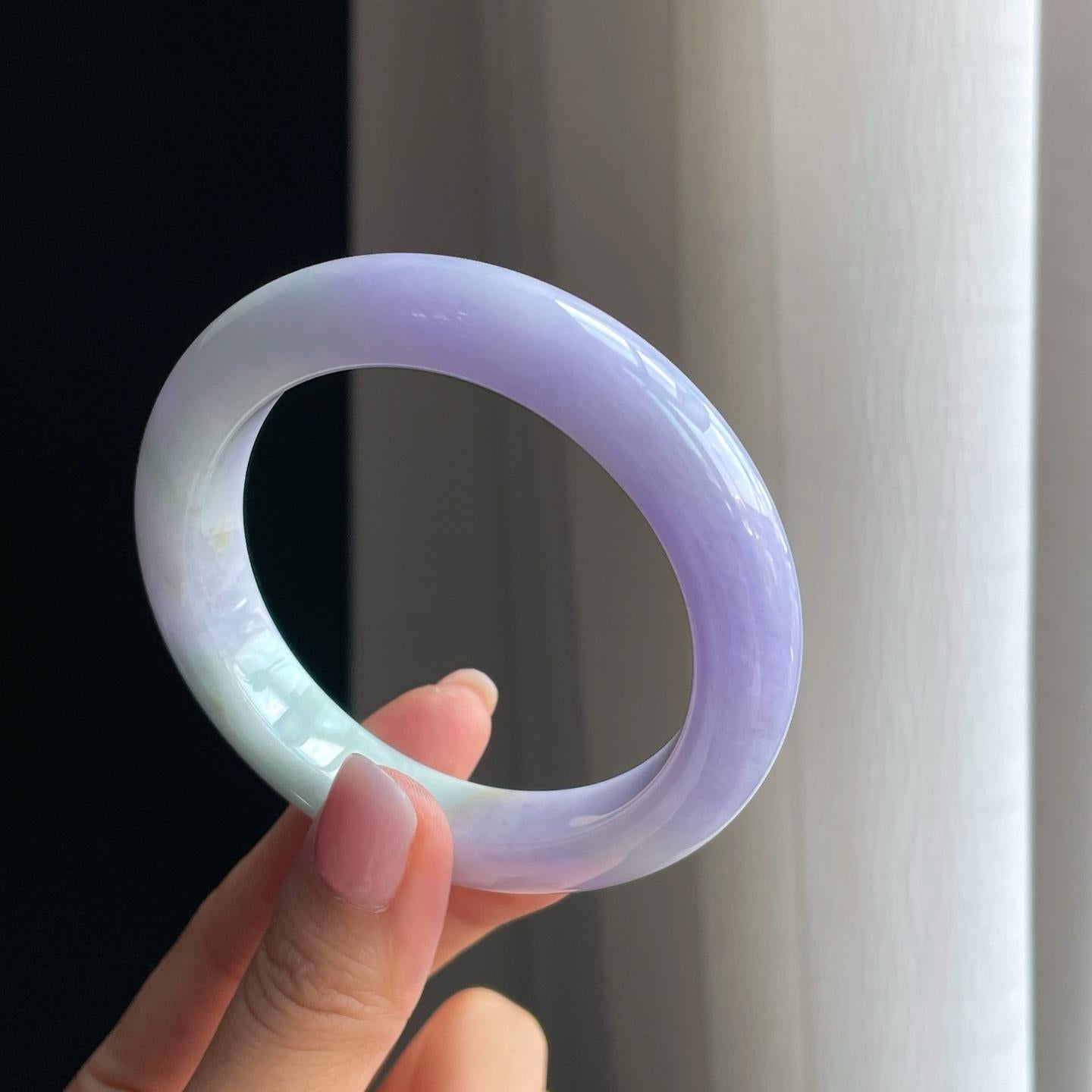 糯冰紫罗兰翡翠平安镯（57.8mm）（yc381378）
