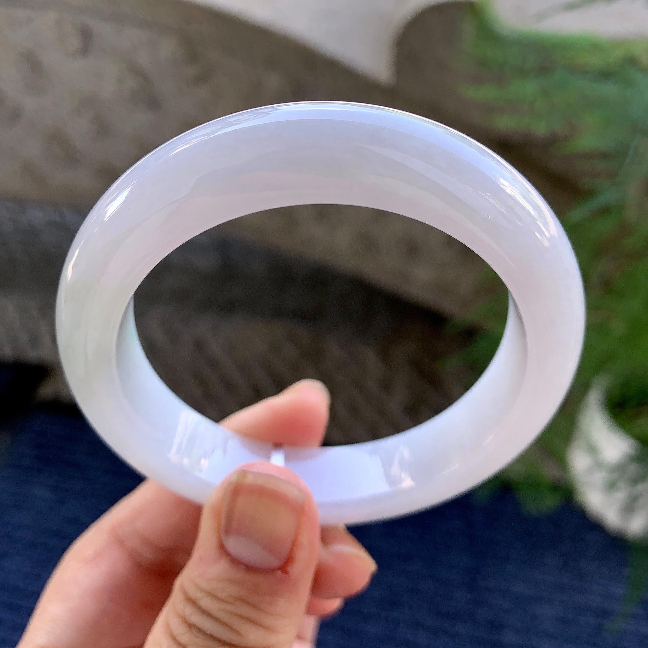 糯种无色平安镯（55mm）（yc249421）