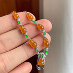 18k金钻镶冰镶黄翡翡翠万能扣（yc257273）