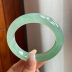 冰种晴底翡翠平安镯（55mm）（yc212544）