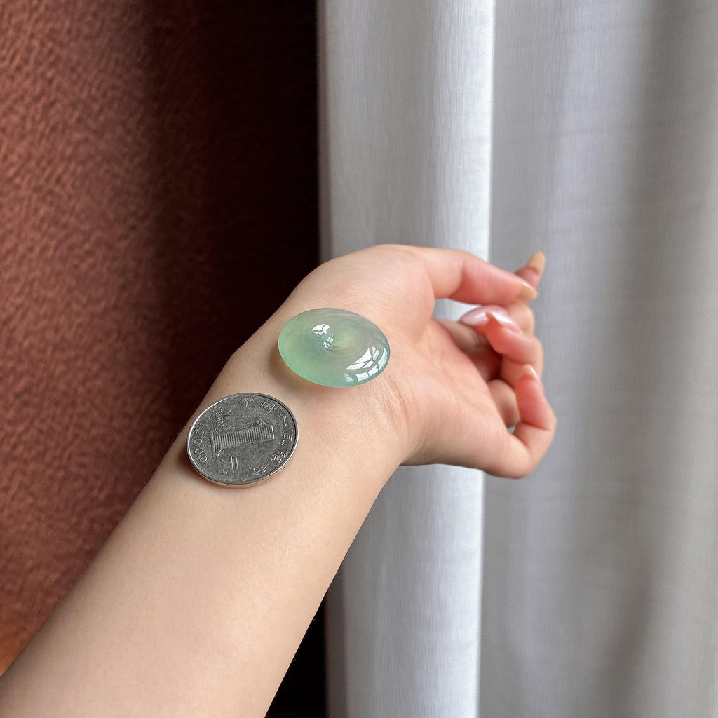 糯冰晴底平安扣挂件（yc752147）