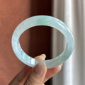 糯冰飘花带底色正圈平安镯 58圈（yc729436）