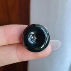 冰种墨翠翡翠平安扣（yc257820）