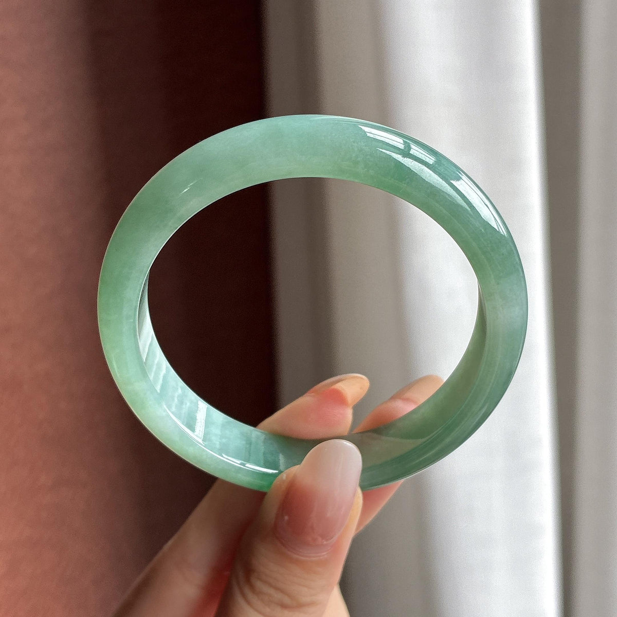 细糯冰晴底正圈平安镯 55圈（yc765709）