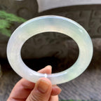 糯冰种淡晴底圆条手镯（58.2mm）（yc195350）