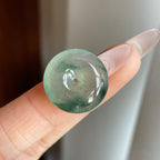 糯冰蓝底飘花翡翠平安扣（yc279357）