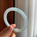 糯冰飘花翡翠圆条手镯（61mm）（yc343359）