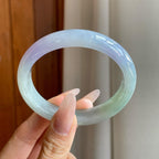 糯冰带紫罗兰翡翠贵妃镯（57.5mm）（yc279411）