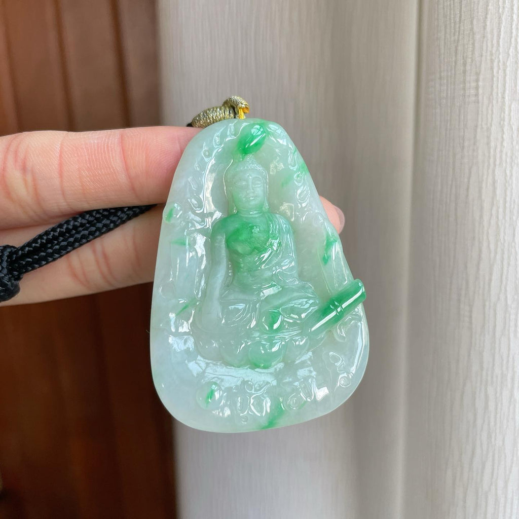 糯冰飘花翡翠阿弥陀佛（yc295053）
