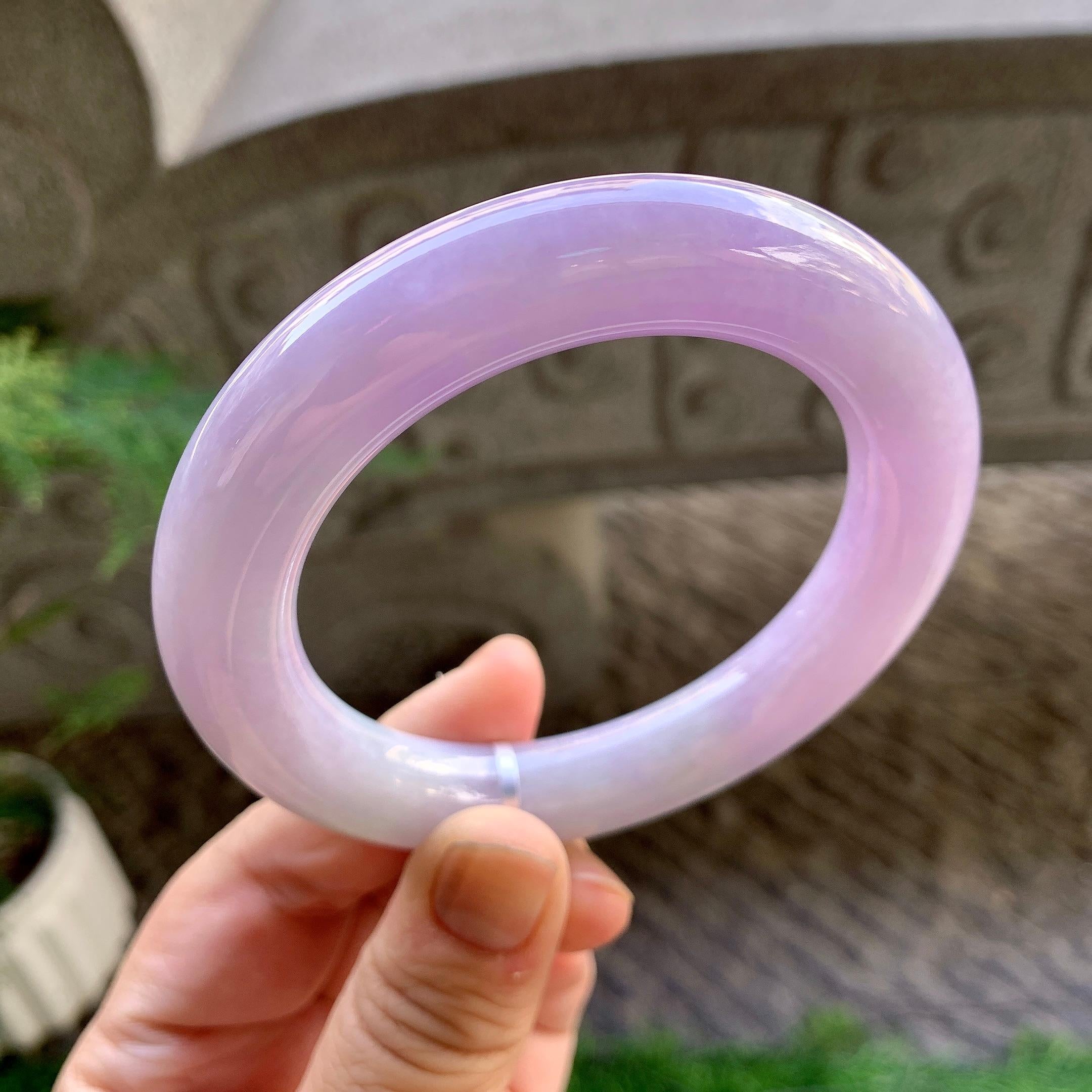 细糯种紫罗兰圆条手镯（58.4mm）（yc259065）