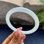 糯冰种晴底圆条手镯（54.6mm）（yc280850）