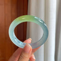 冰种蓝底黄翡翡翠平安镯（55.8mm）（yc396397）