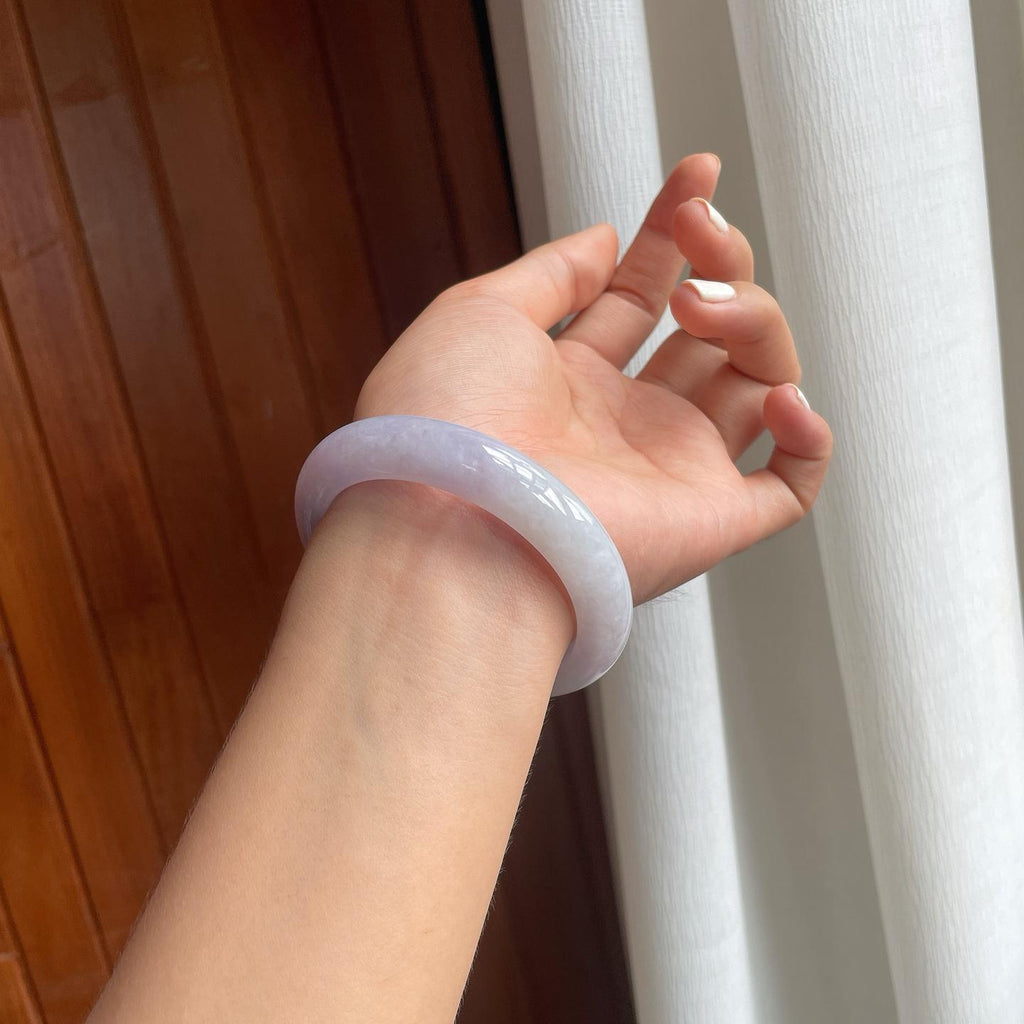 糯冰紫罗兰翡翠平安镯（56mm）（yc249162）