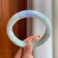糯冰春彩翡翠平安镯（61mm)（yc360249）