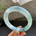 糯冰飘花翡翠平安镯（56mm）（yc028434）