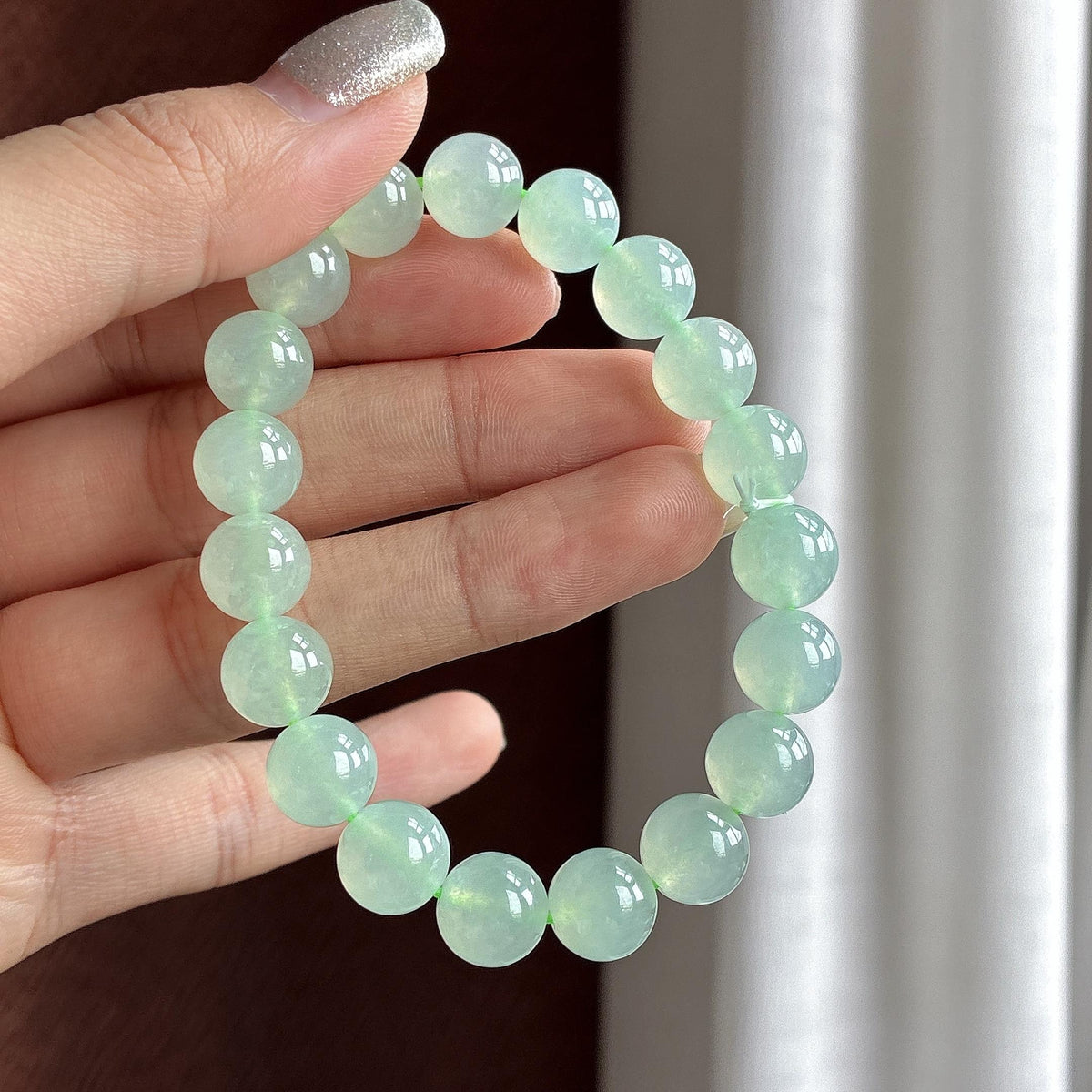 冰种晴底珠串手串（yc775085）