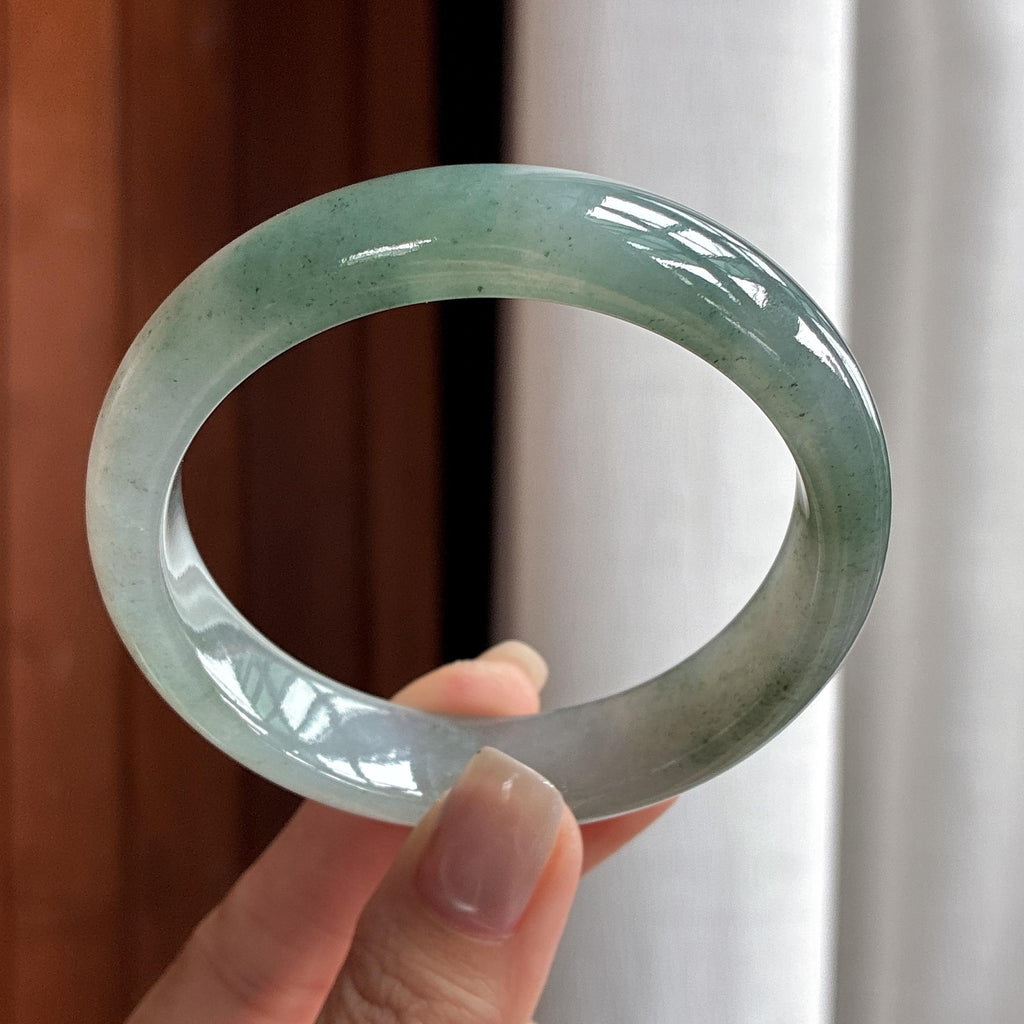 糯冰湖水绿正圈平安镯 59圈（yc708463）