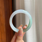 糯冰带色翡翠贵妃镯（55mm)（yc417345）