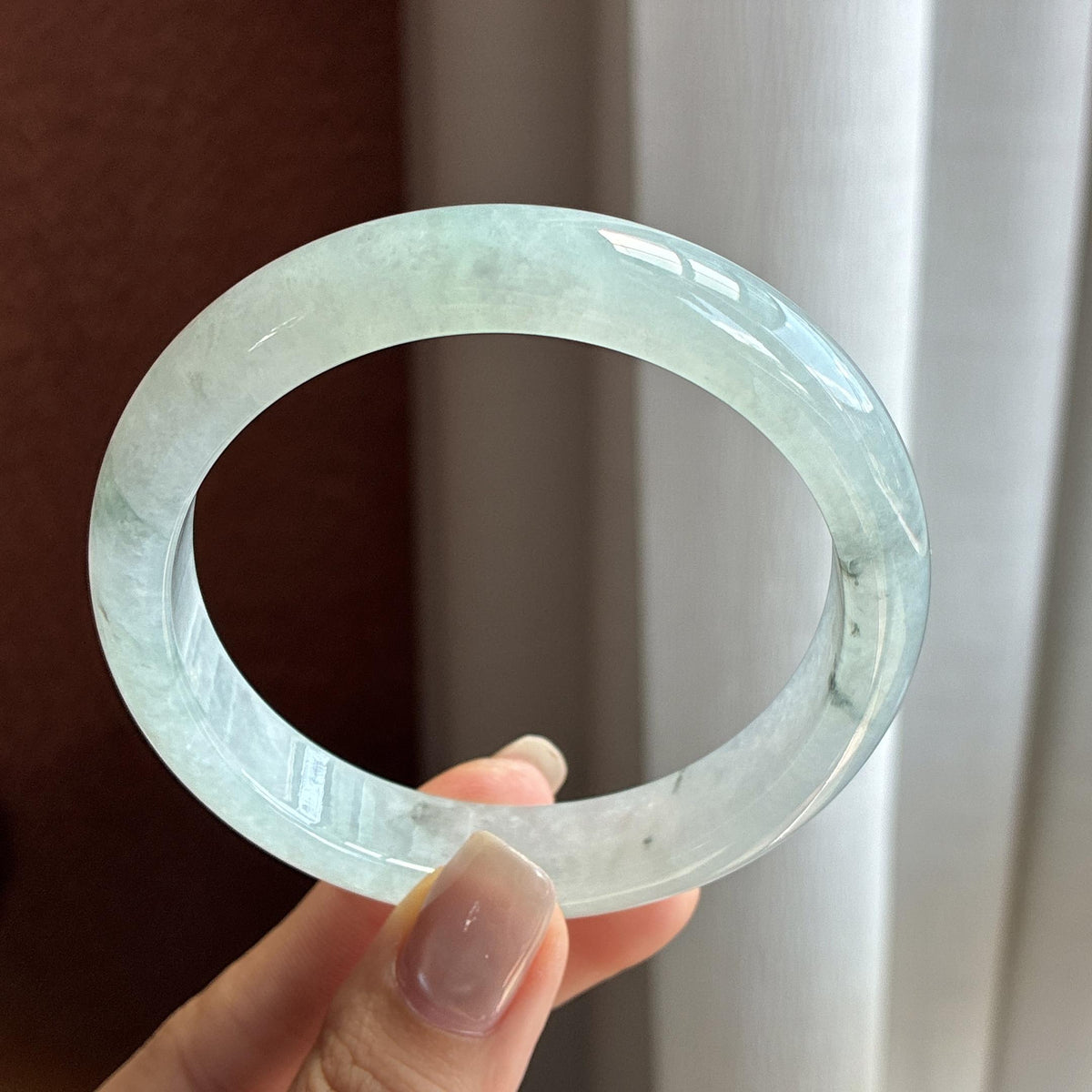 大圈口 糯冰乌鸡花正圈平安镯 60圈（yc718265）