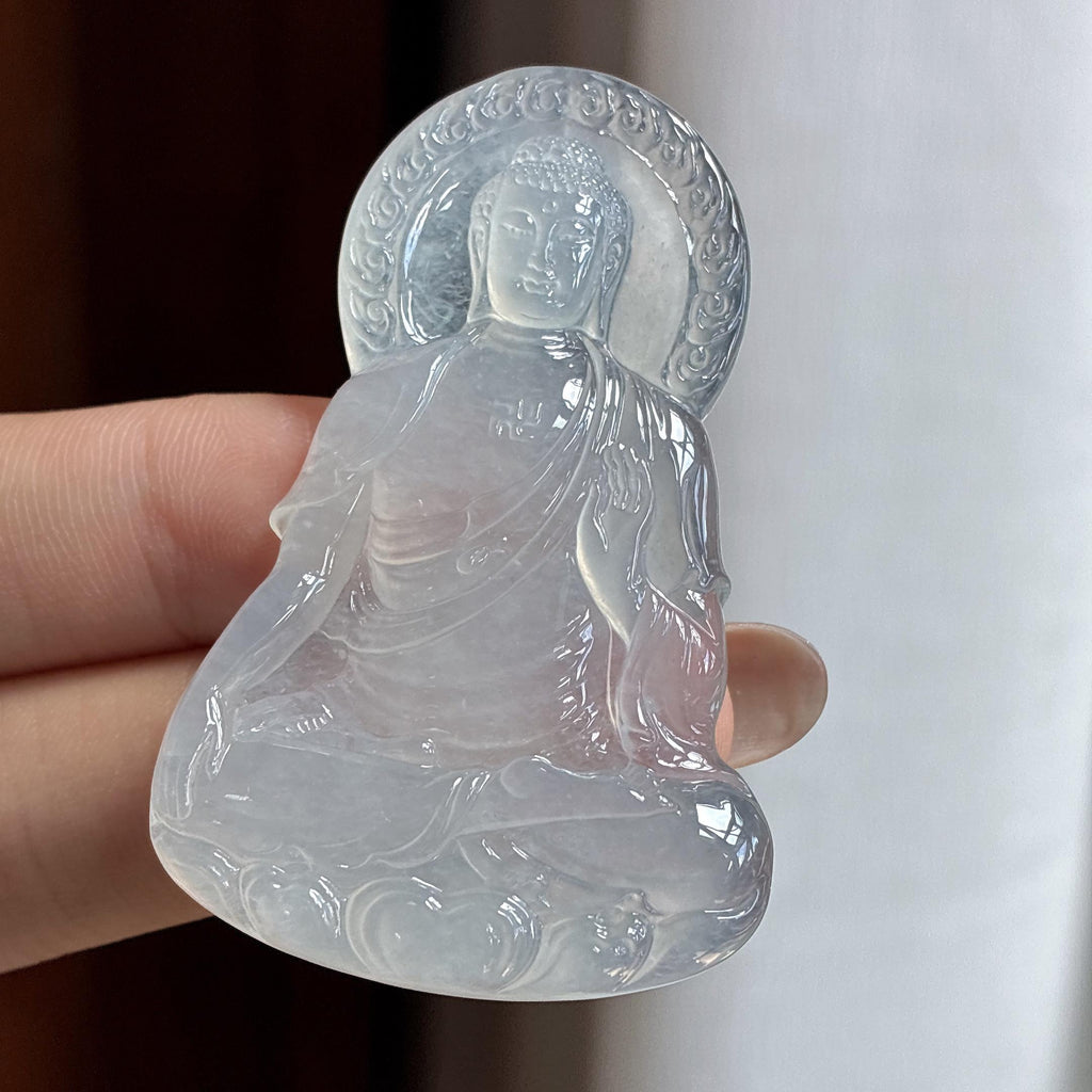 高冰种无色阿弥陀佛 天然缅甸A货翡翠（yc456045）