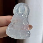 高冰种无色阿弥陀佛 天然缅甸A货翡翠（yc456045）