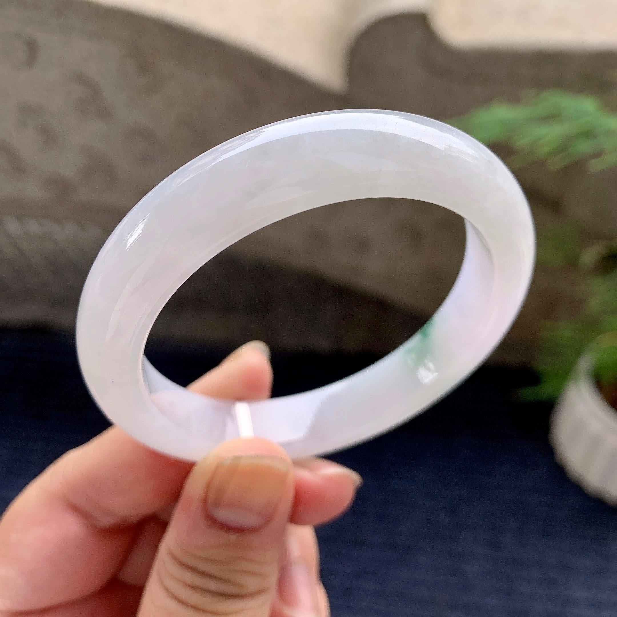 细糯种飘花平安镯（55mm）（yc194568）