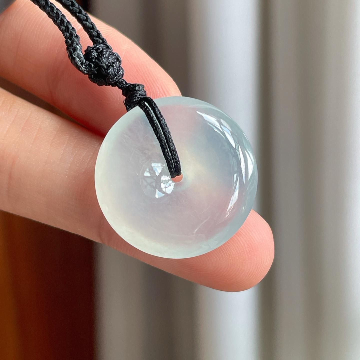 冰种淡底色翡翠平安扣（yc247644）