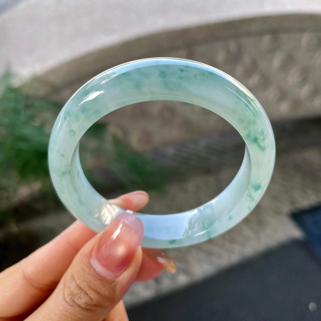 细糯种飘花贵妃手镯（54.1mm）（yc305674）