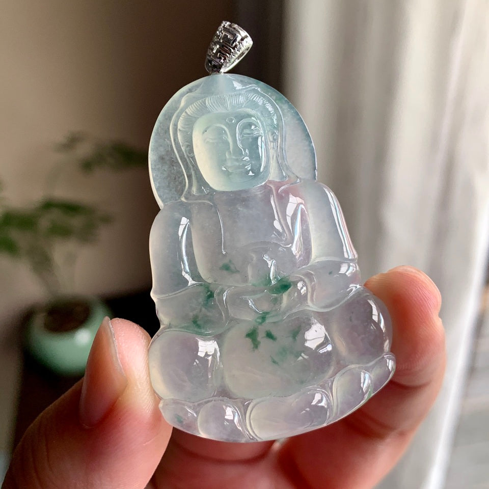 冰种飘花观音挂件（TF06263119）
