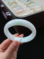 白底青正圈翡翠手镯（58mm）（yc016957）