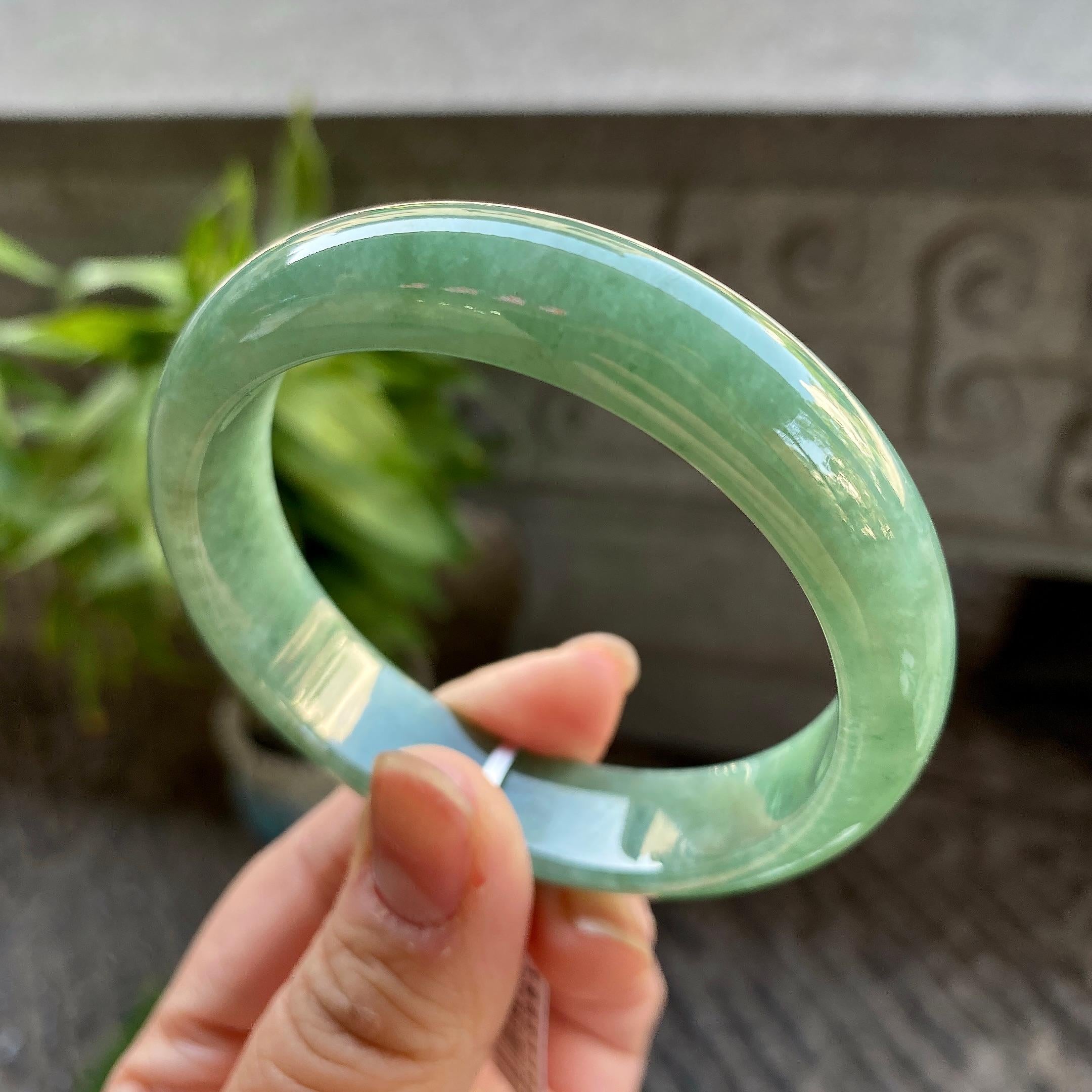 糯种油青平安镯（56.2mm）（yc311017）