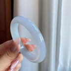 糯冰带带色翡翠平安镯（55.4mm）（yc277402）