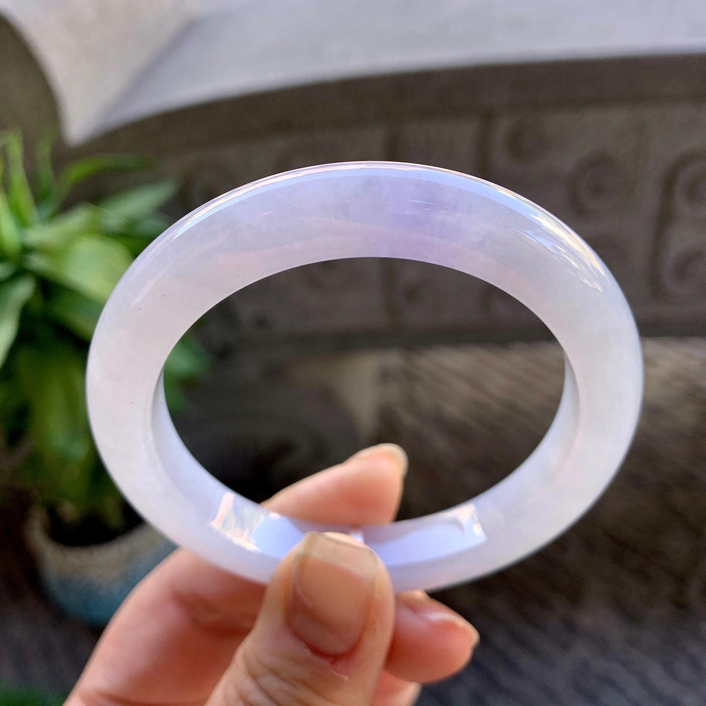 细糯种淡紫罗兰平安镯（53mm）（yc307321）