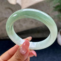 细糯种半山水正圈平安镯57圈         天然缅甸A货翡翠（yc444703）