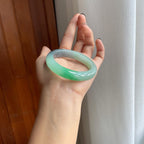 糯冰带色乌鸡特色镯（54mm）（yc277379）