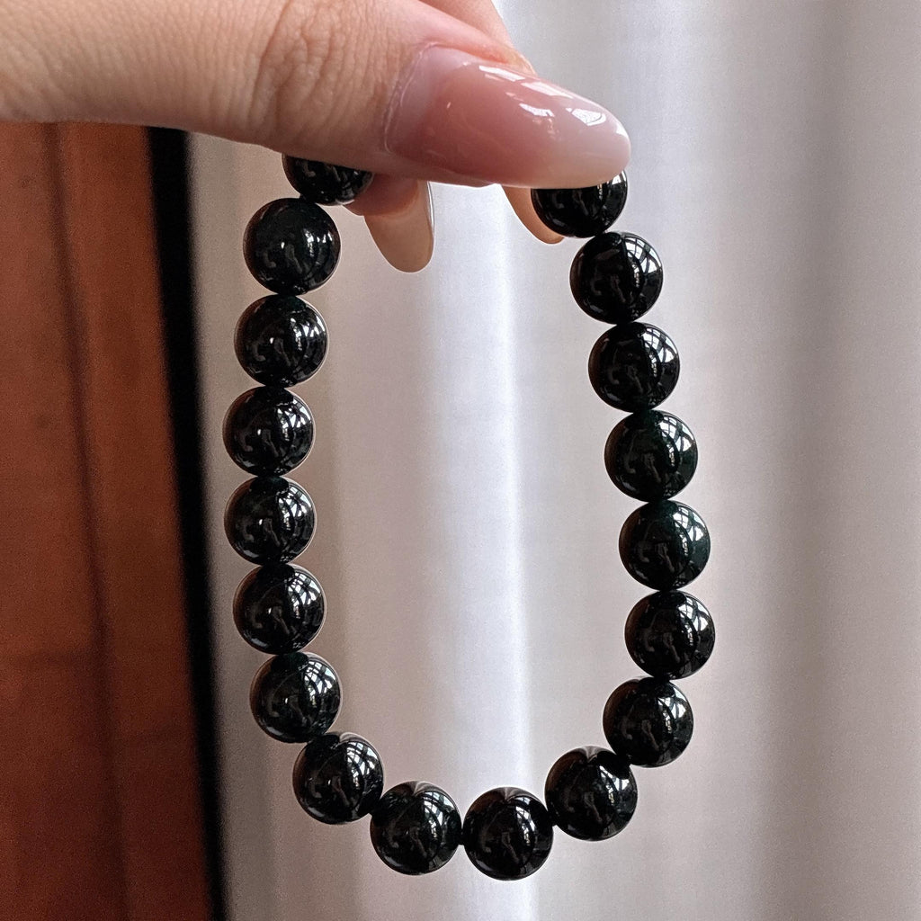 冰种墨翠手串（yc783531）