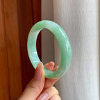 糯冰晴底翡翠平安镯（55.7mm)（yc360255）