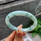 细糯种飘花贵妃手镯（57mm）（yc245101）