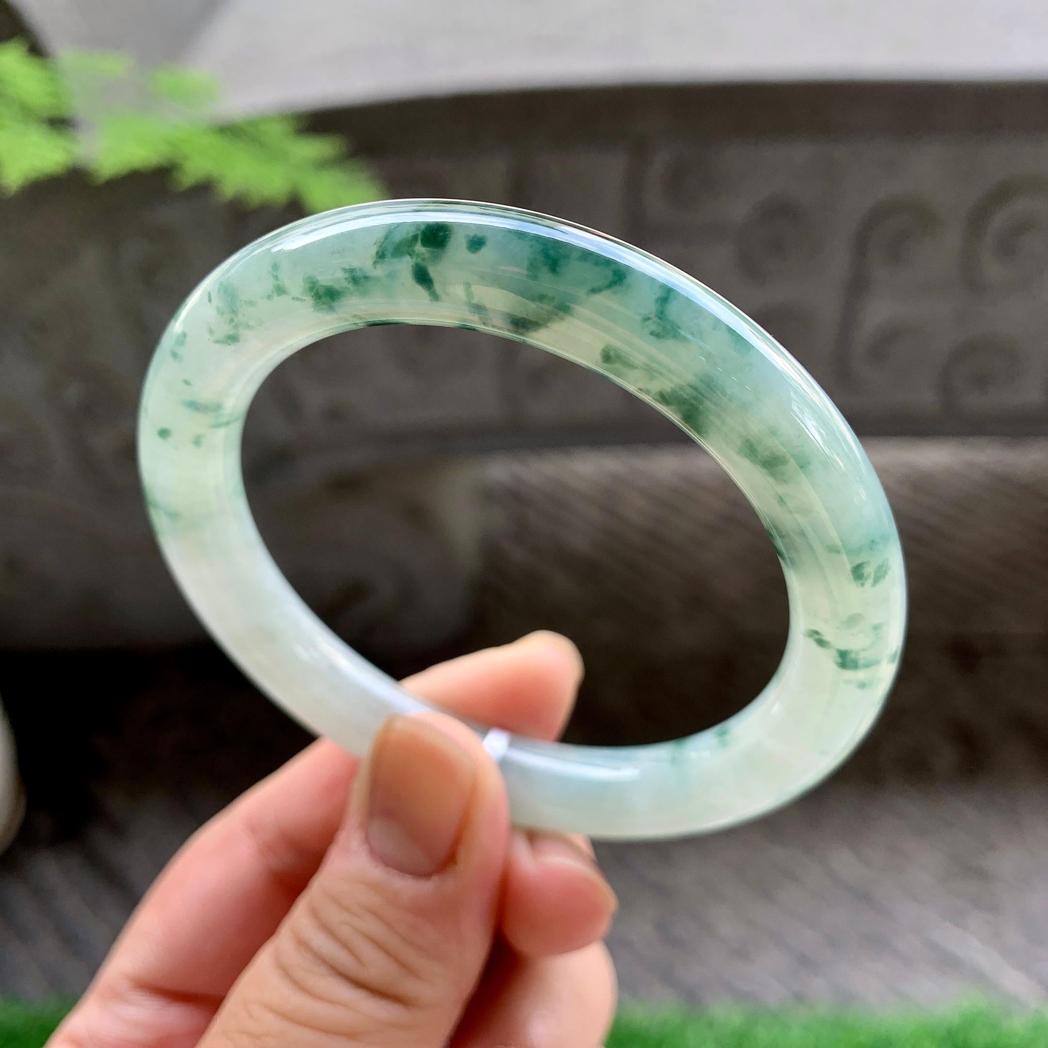 细糯种飘花圆条手镯（54.4mm）（yc248144）