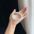 糯冰晴底翡翠平安镯（60.6mm）（yc413683）